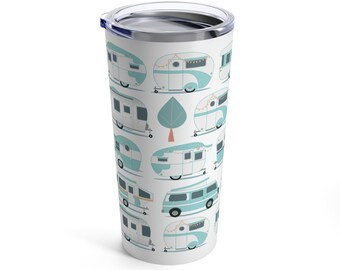 RV Camping Insulated Tumbler with Lid - Gift For RV Owner, Camping Travel Tumbler