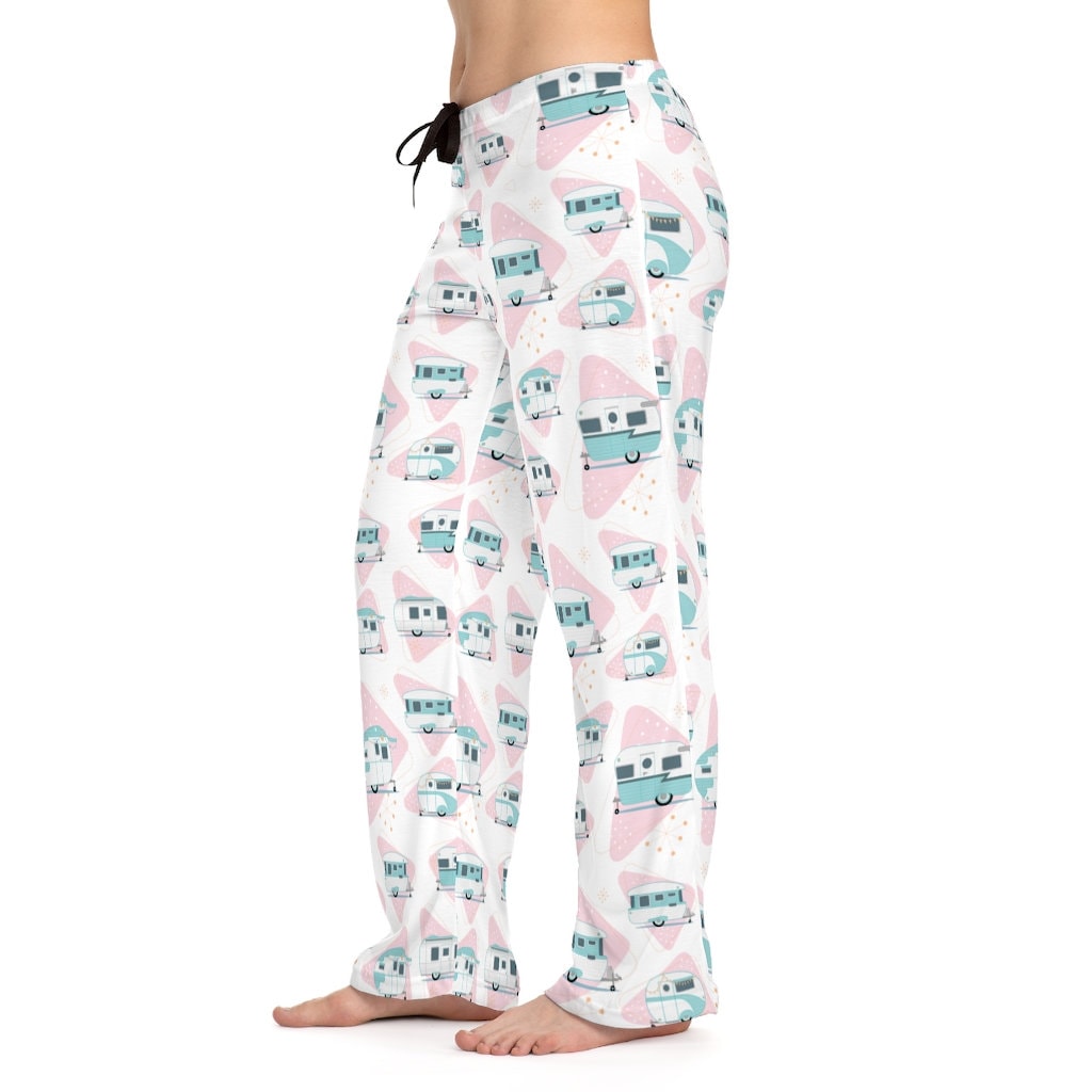 Camping Pajama Pants Cute RV Caravan Camper Women's PJ Etsy