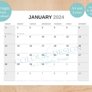 Indesign Calendar - Etsy UK