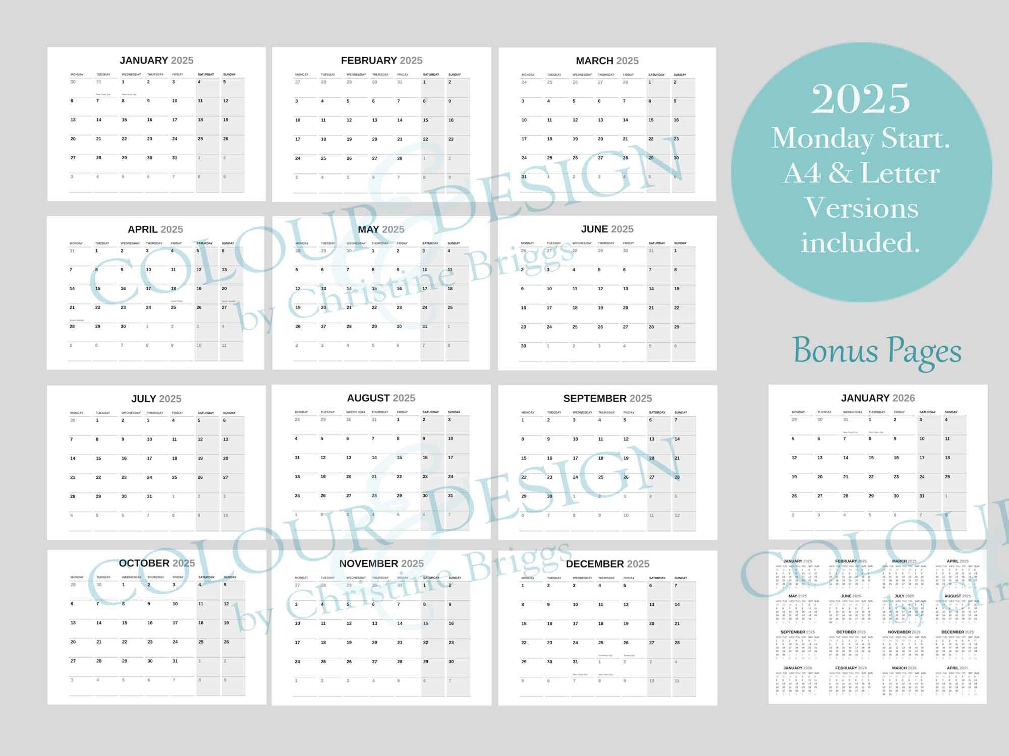 2025 Editable Indesign Calendar Template. Adobe Planner for Graphic 2025 Calendar Template Indesign Pdf Download