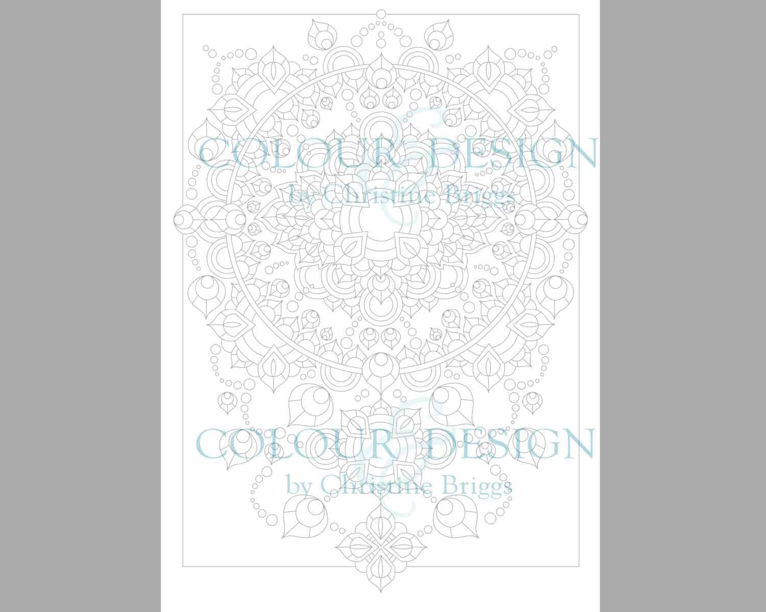Mandala Coloring Page, Jewel Printable, Boho Colouring Page for Adults ...