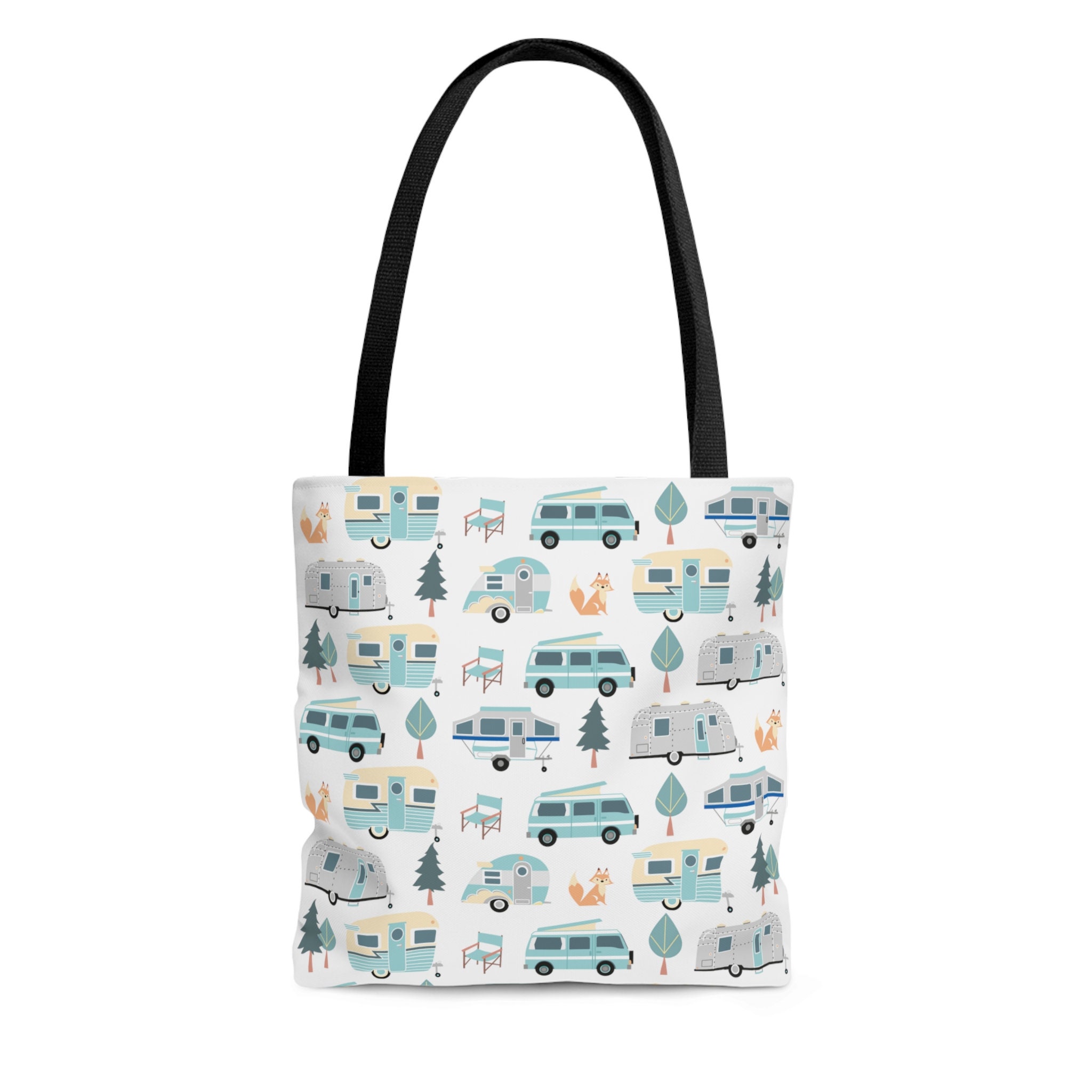 【PORTERNA】Camper tote bag RV Camping Tote Bag. Campsite Shower Bag, Retro Caravan
