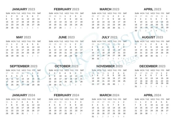 Modèle Calendrier 2023 Indesign Modèle De Calendrier 2023 Modèle De Calendrier Adobe | Etsy France