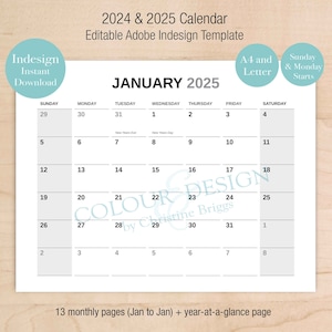 Calendrier mensuel 2024 - Graphiste