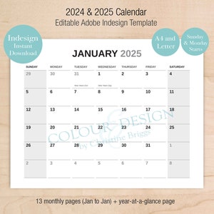 Calendrier mensuel 2024 - Graphiste