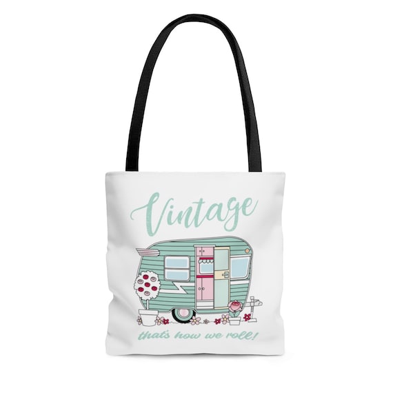 Camper Bag Happy Glamper Caravan Bag Beach Tote Bag RV Bag Glamping Beach Bag