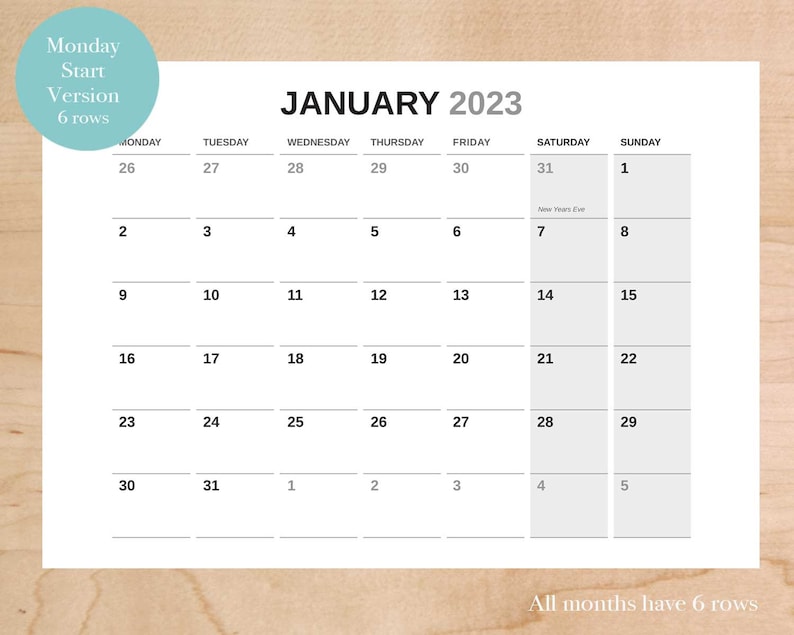 2023 printable mini calendar 2023 printable mini calendar