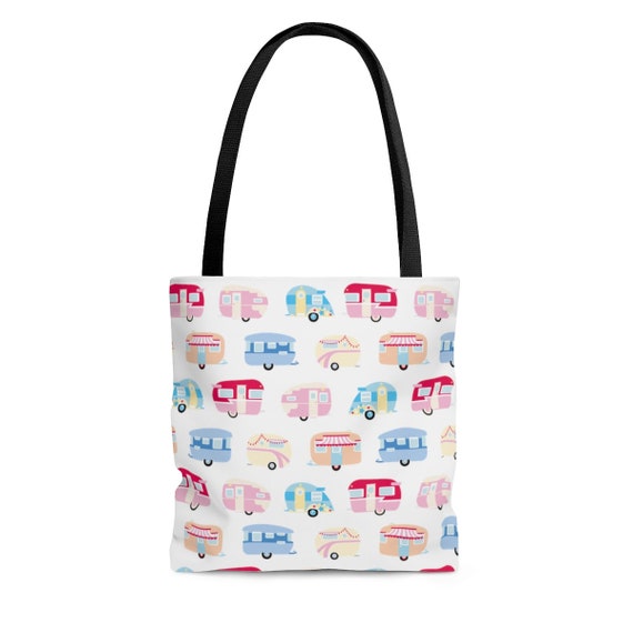 lined tote Glamping tote tote bag