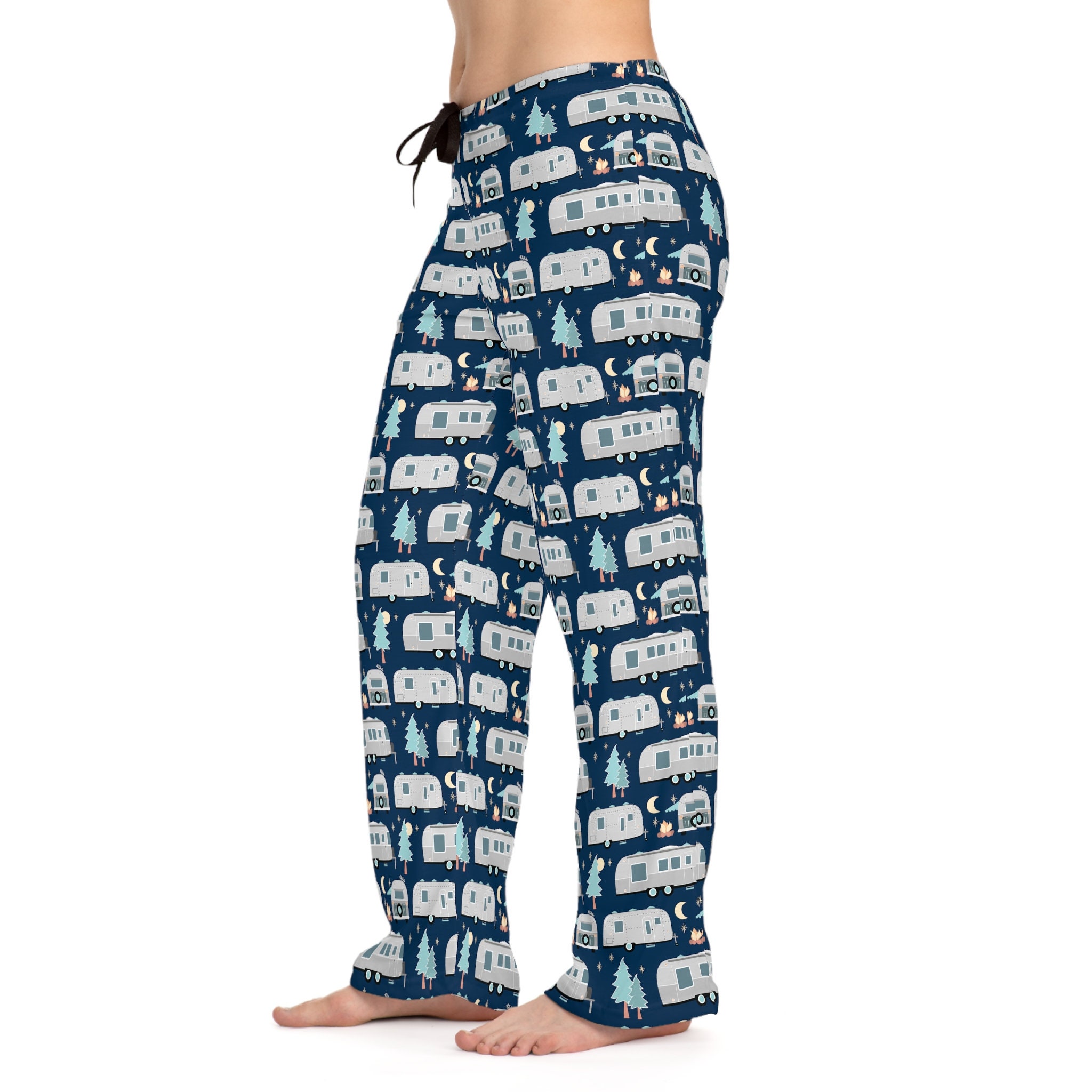 Camping Trailer Pajama Pants. Airstream Owner Gifts, Women's RV Camper