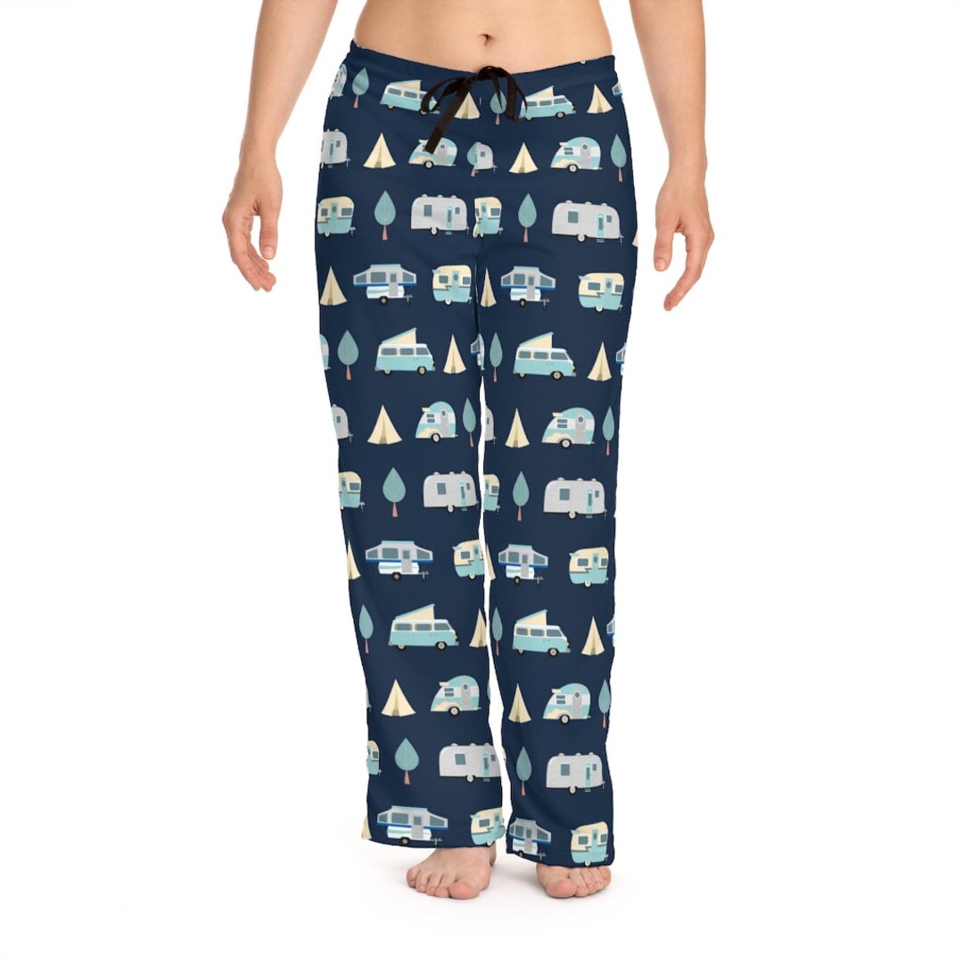 Camping Pajama Pants Multi RV Camper Print PJ Pants Etsy