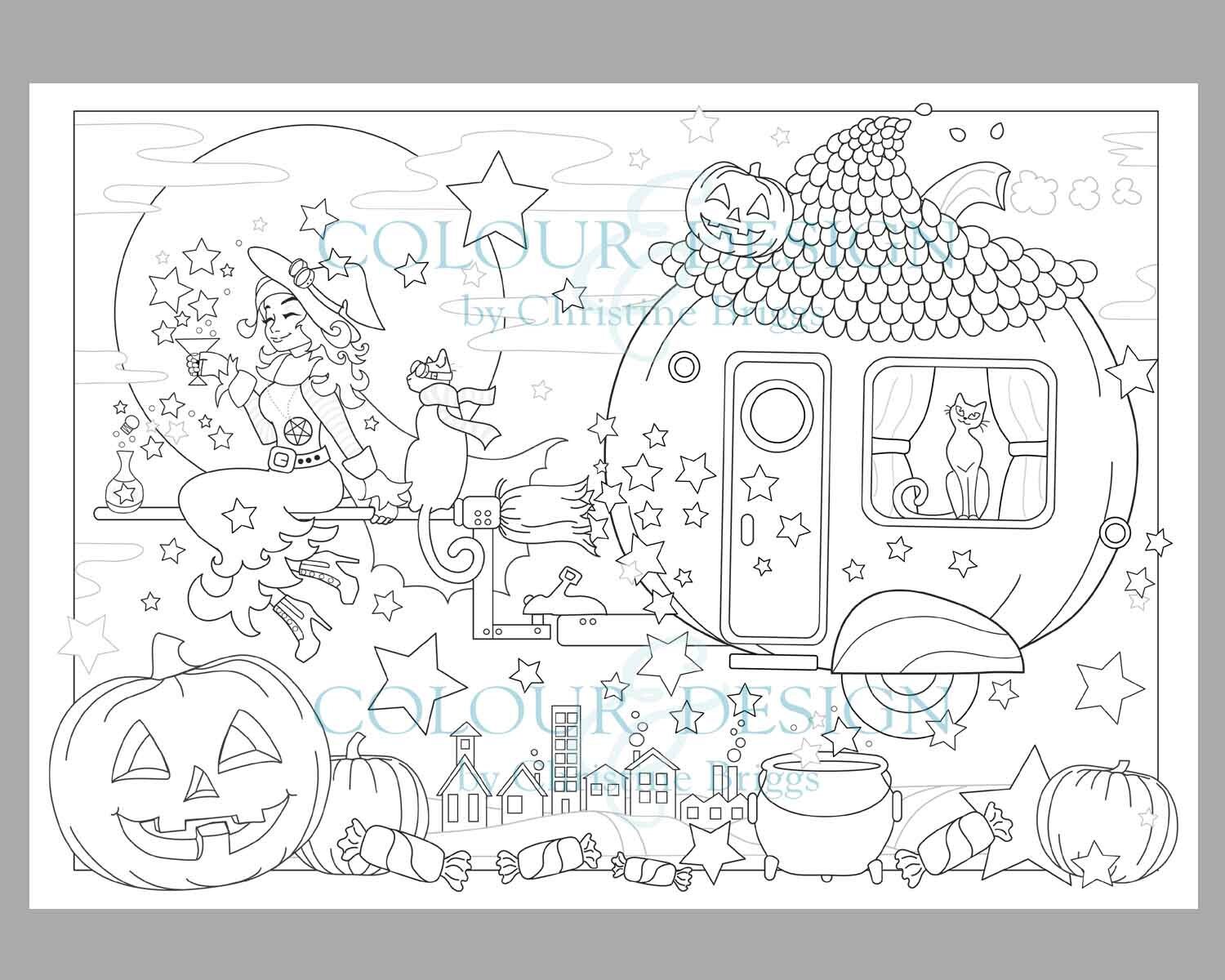 cute-witch-halloween-coloring-page-steampunk-black-cat-printable-rv
