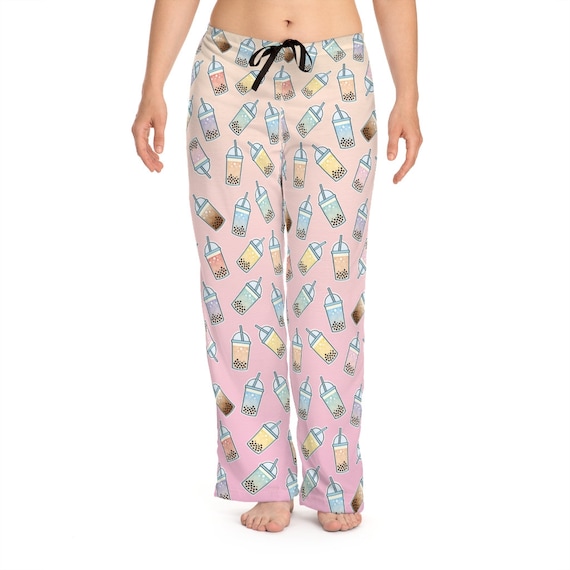 Kawaii Bubble Tea Pajama Pants for Women. Cute Boba Sleep Pants, Long  Ladies Teen Girls PJ Bottoms -  Canada