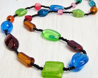 MEADOW 1 glass bead necklace