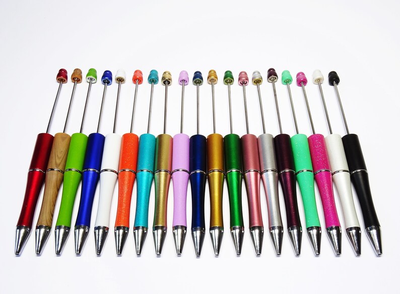 Beadable Ballpoint Pen blanks lightweight acrylic & metal Etsy
