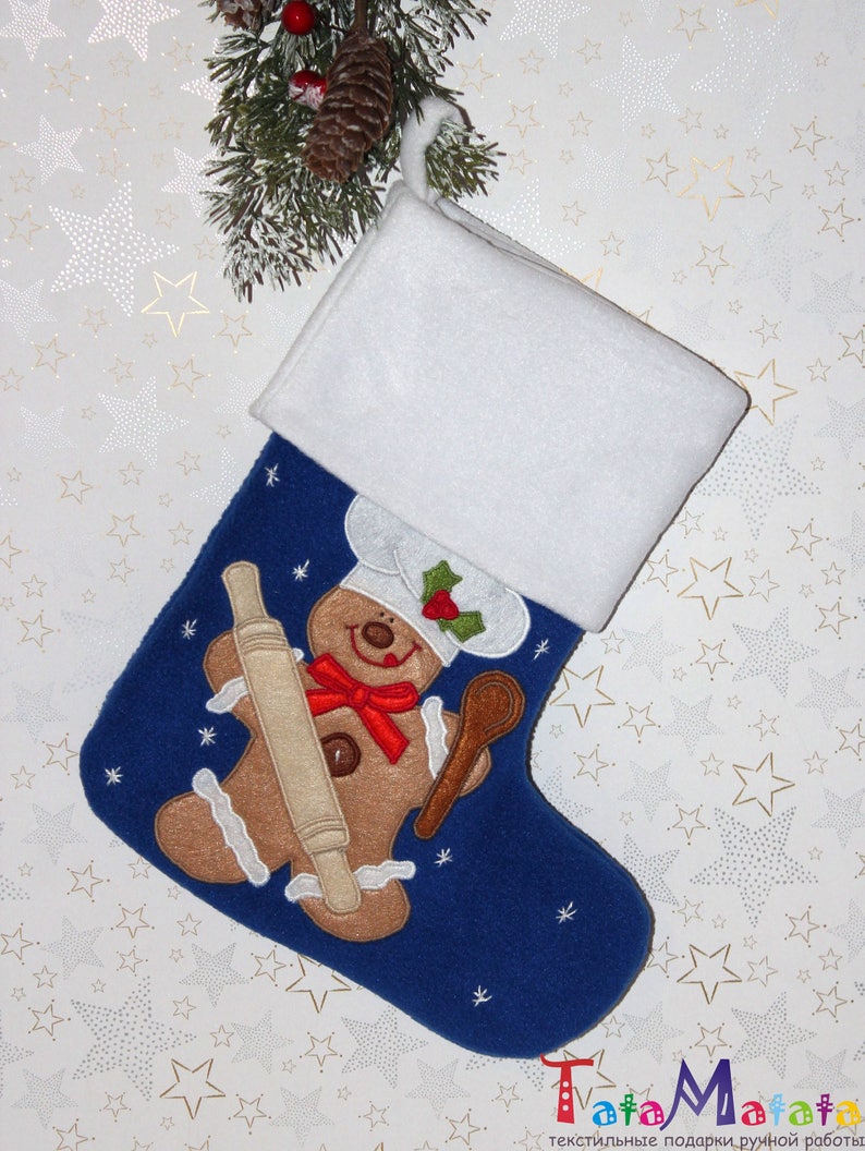 New Year decor for home gingerbread snowman deer Ornaments Christmas Boot Personalized Christmas Stocking