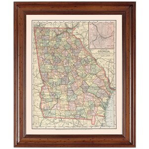 Georgia 1891; Ready-to-frame 18&quot; x 24&quot; gallery quality print reproduced from a vintage map (does not include frame)