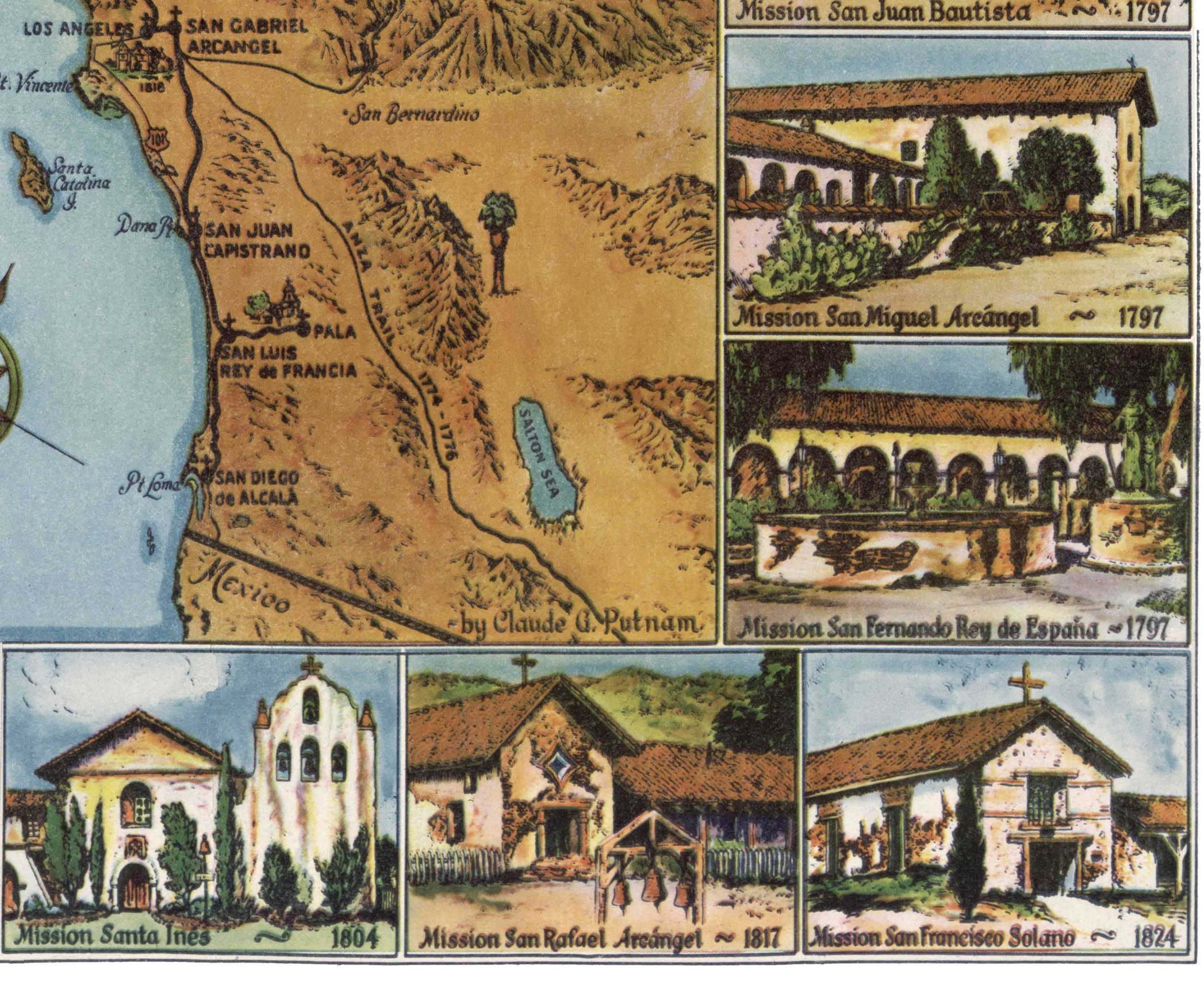 California Missions Publ. 1949; Ready-to-frame 24