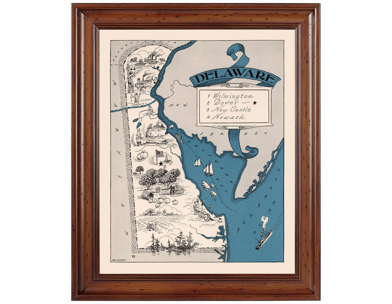 Delaware Pictorial 1931; Ready-to-frame 18