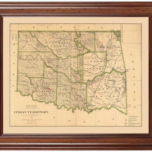 1930s Animated OKLAHOMA State Map RARE Map Reprint Oklahoma Picture Map usbl 