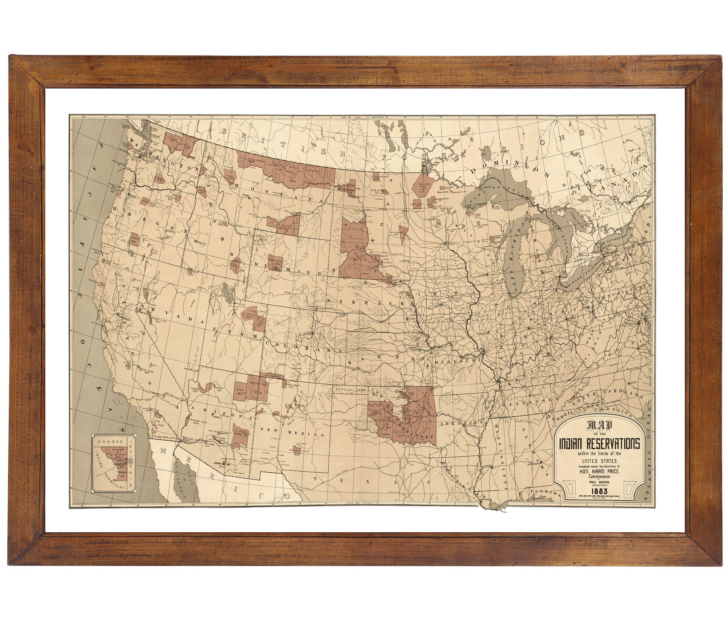 United States Map With Indian Reservations 1880 vrogue.co