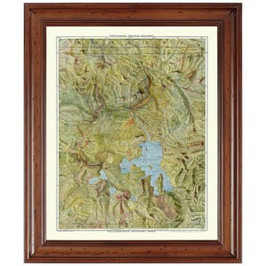 Wyoming Yellowstone 1898; Ready-to-frame 18&quot; x 24&quot; gallery quality print reproduced from a vintage map (does not include frame)