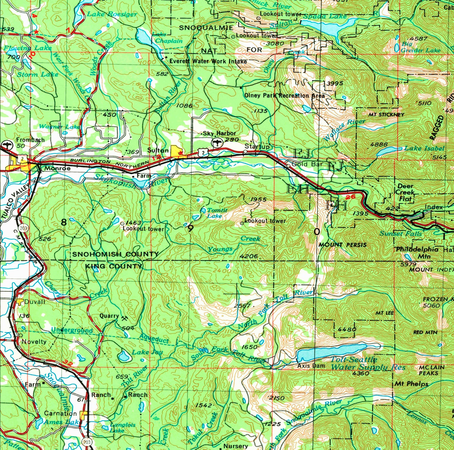Wenatchee WA Topographic Map 1957 24 x 36 Etsy