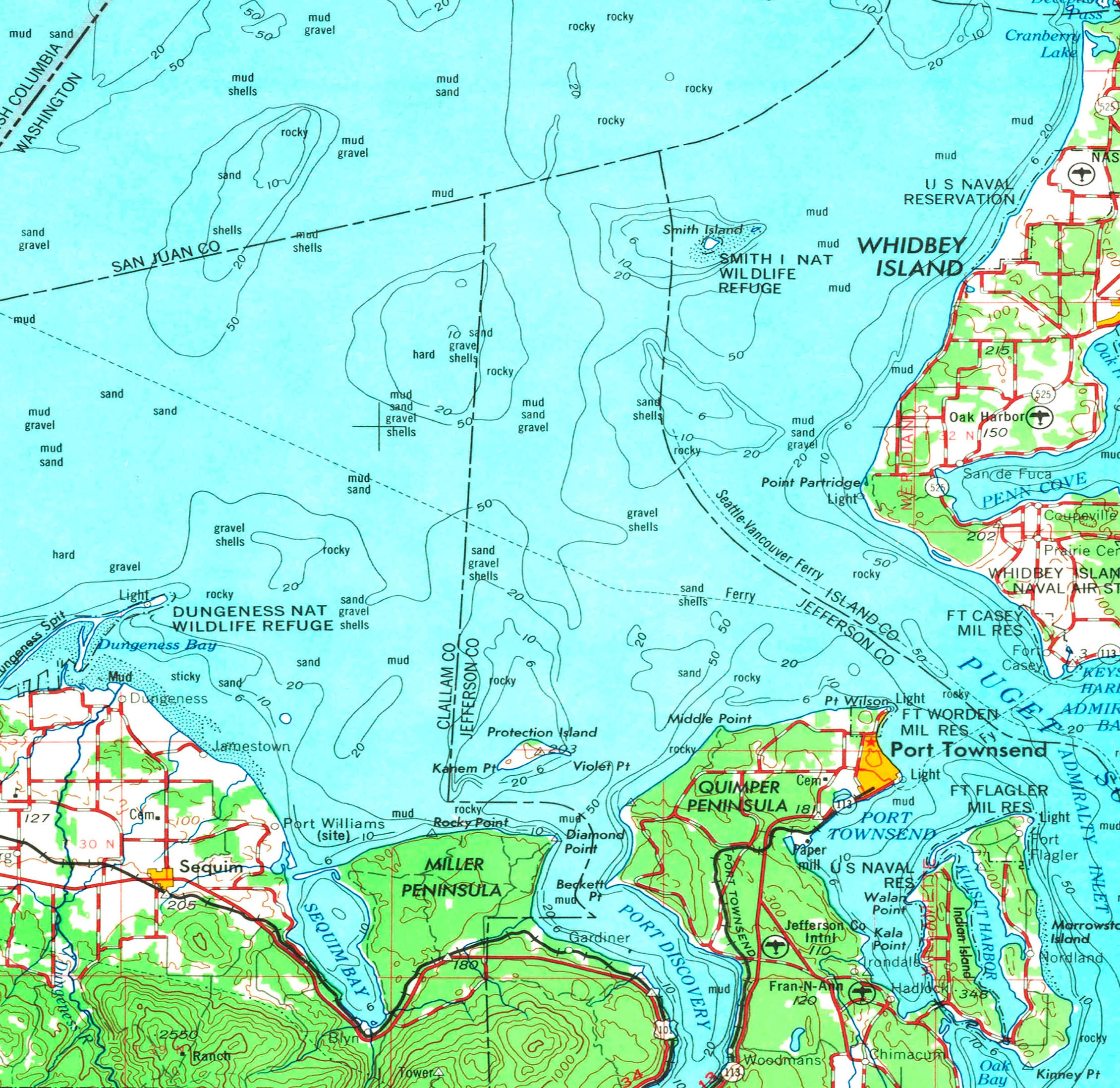 Bellingham WA Victoria BC Topographic Map 1957 24 x Etsy