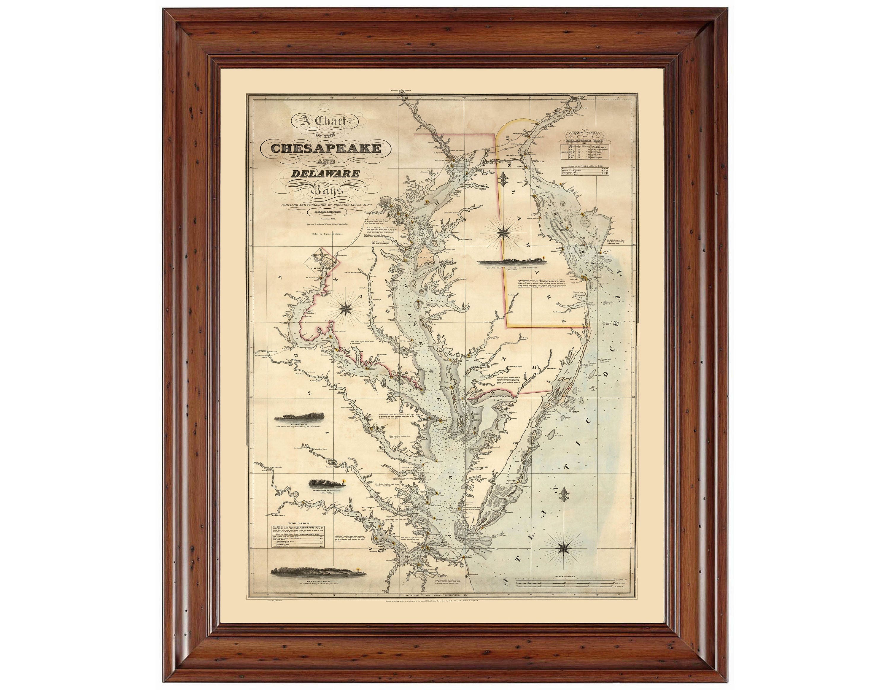 Chesapeake Bay 1862 Readytoframe 16 X 20 Etsy