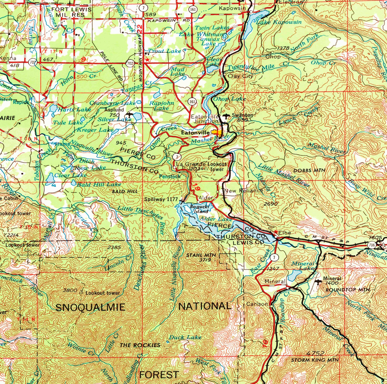 Hoquiam WA Topographic Map 1958 24 x 36 Etsy