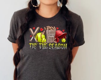 Softball shirt, softball game shirt, softball gift, sports shirt, gift for her, sports shirt, softball, gift for mom, gift for grandma