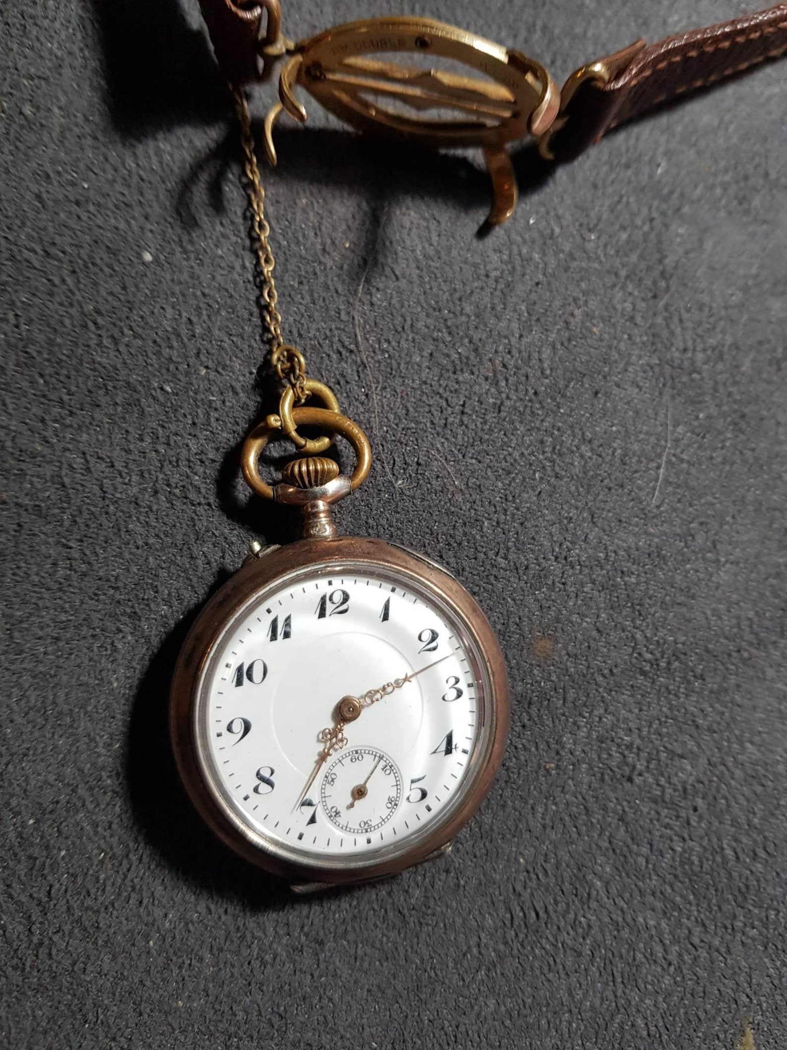 Ladies double sunk pin set pocket watch Etsy