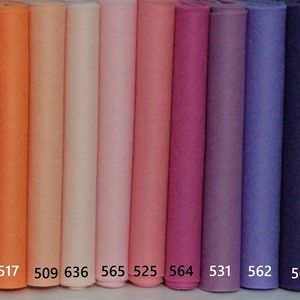FELT 100% WOOL ~ 83 COLOURS Available  ~ 1-1.2mm thick ~ Choose how many sheets and which colours ~ felt fabric, clothing, crafting, felting