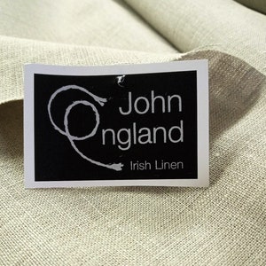 IRISH LINEN available in 2 natural colours ~Oyster & Oatmeal, soft white and natural oatmeal. Medium to heavy weight , linen fabric