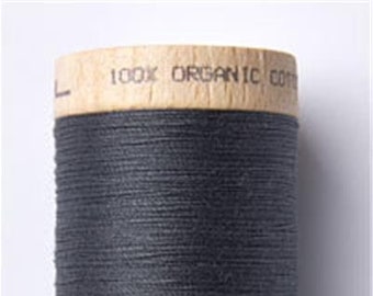 FILO DI COTONE ORGANICO ~ Coal Grey 4833 - filo per cucire organico per cucire a macchina e a mano, filo per cucire, cucire a mano, cucire a macchina