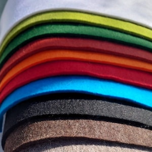 FIELTRO DE LANA TRUEFELT 3 mm – Colores teñidos / Certificado Öko-Tex y EN71 / Fieltro grueso para manualidades