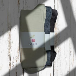 Discontinued Model - LONG WOOL SOCKS - Chiara - Undyed Wool Socks | Knee-High