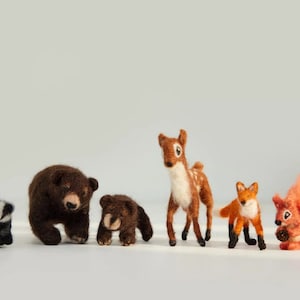 Discontinued Forest animals Needle felting kit ~ felting, gift, decoration, toy, DIY, make it yourself