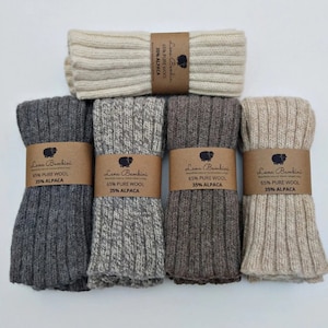 BEINWÄRMER NATURAL ~ Alpaka & Wolle Beinstulpen, Wintersocken, Wollstulpen, Stulpen, Winter Accessoires, handgemacht, Winterstulpen