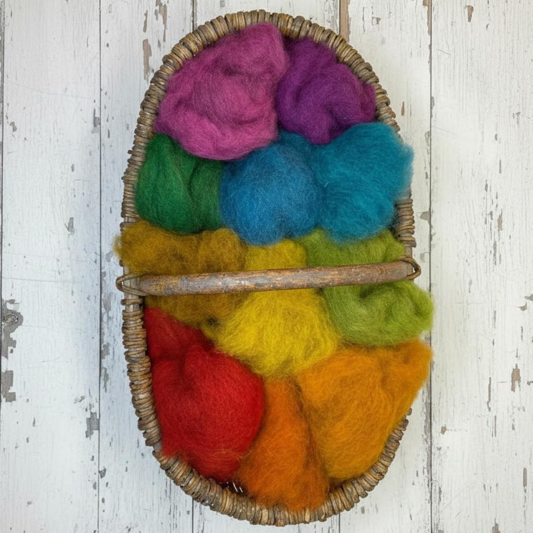PLUSHCEWT – Kit De Feutrage 25 Couleurs – Laine Mérinos 75 G – Outils Inclus – Feutrage Humide/sec
