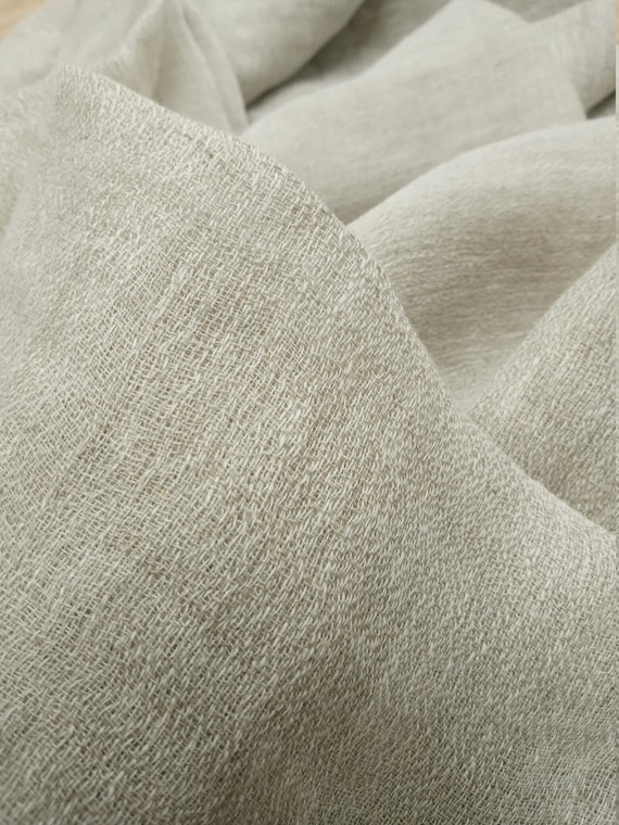 LINEN CREPE Soft Light Beige Natural Linen. Flax Linen Fabric, Clothing,  Curtains, Scarves -  Canada