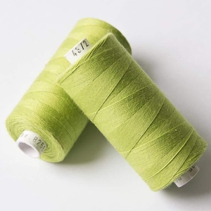 500m ORGANIC COTTON THREAD~ Lime 8256 ~ large bobbins of 500m thread, sewing thread, organic thread, machine sewing, hand sewing