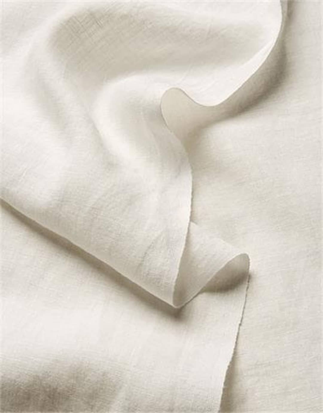 LINEN FABRIC 'LINON' Soft White Undyed Natural Etsy