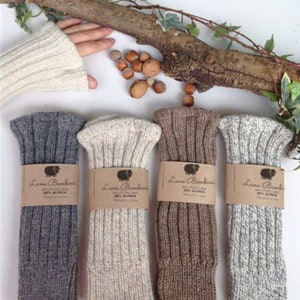 HANDWARMERS Alpaca & wollen polswarmers, winterhandschoenen, vingerloze handschoenen, polswarmers, winteraccessoires, handgemaakt afbeelding 1