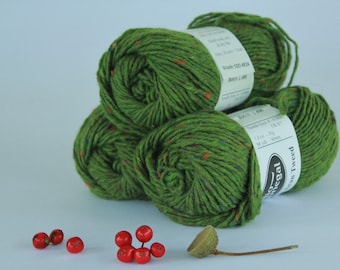 GREEN 4824 ~ Traditional Irish WOOL Tweed  ~ Aran, Donegal Tweed, Irish Tweed, Irish Yarn, Tweed Yarn, Donegal Aran Yarn, Donegal yarn