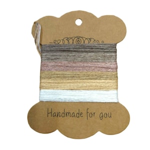 LINEN EMBROIDERY THREADS ~ Neutrals ~ Naturally dyed, hand dyed, embroidery thread, thread, linen thread embroidery yarn