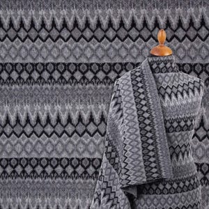 ERLANDI STORM ~ Jacquard knitted merino fabric, autumn colours, sewing, DIY  projects, winter fabric, wool, wool knit, knitted wool fabric