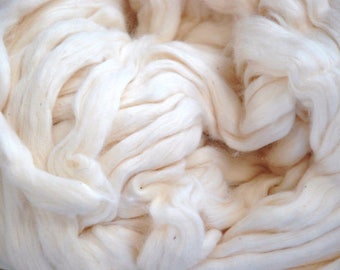 ORGANIC COTTON ROVING ~ suitable for spinning, stuffing, crafting, cotton roving, natural roving, plant fibre, cotton top