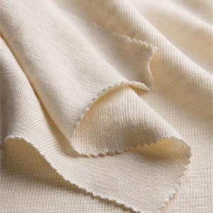 HEMP FABRIC 'HEMPA' ~ natural oxygen bleached knitted hemp fabric, hemp jersey, fabric