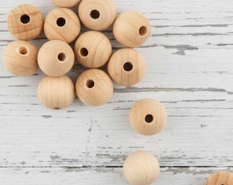 WOODEN BEADS Natural Beech – FSC Wood Beads 10–40mm