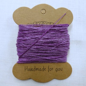 LINEN EMBROIDERY THREAD 60m naturally dyed ~ Sparkle ~ hand dyed, embroidery thread, thread, fine linen thread embroidery yarn